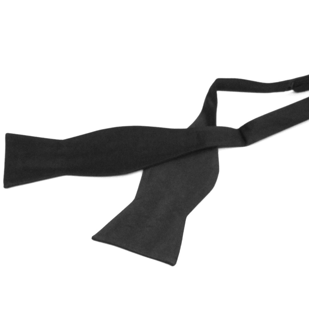 100% Silk Almasi Bow Ties Classic Black